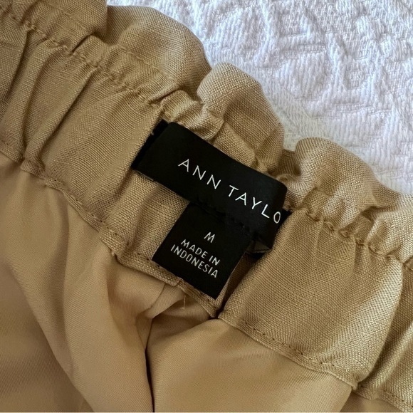ANN TAYLOR Easy Straight Ankle Pant In Linen Blend - Picture 4 of 5